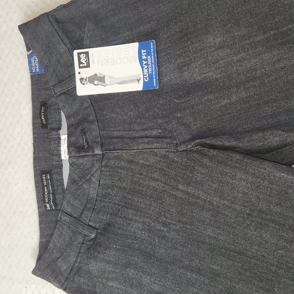 LEE CURVY FIT TROUSER PANTS WOMENS SIZE 12SHORT  BLACK DENIM NEW WITH TAGS - Picture 3 of 14